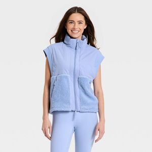 JoyLab - Women's High Pile Vest - JoyLab Periwinkle Blue XL Blue